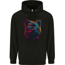 Retrowave Yorkshire Terrier Dog Childrens Kids Hoodie Black