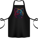 Retrowave Yorkshire Terrier Dog Cotton Apron 100% Organic Black