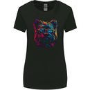 Retrowave Yorkshire Terrier Dog Womens Wider Cut T-Shirt Black