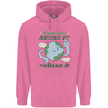 Reuse It Recycle Climate Change Environment Mens 80% Cotton Hoodie Azelea