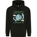 Reuse It Recycle Climate Change Environment Mens 80% Cotton Hoodie Black