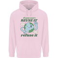 Reuse It Recycle Climate Change Environment Mens 80% Cotton Hoodie Light Pink