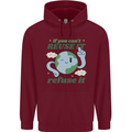Reuse It Recycle Climate Change Environment Mens 80% Cotton Hoodie Maroon