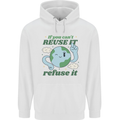 Reuse It Recycle Climate Change Environment Mens 80% Cotton Hoodie White