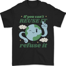 Reuse It Recycle Climate Change Environment Mens T-Shirt 100% Cotton Black