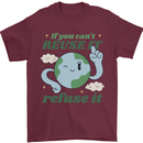 Reuse It Recycle Climate Change Environment Mens T-Shirt 100% Cotton Maroon