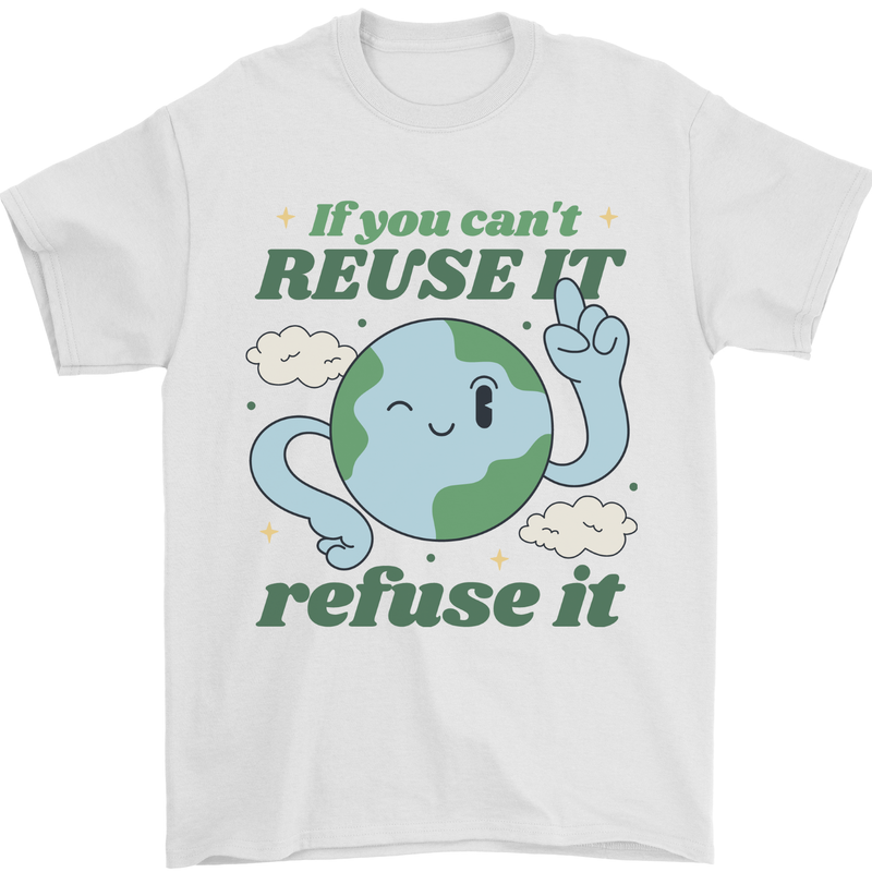Reuse It Recycle Climate Change Environment Mens T-Shirt 100% Cotton White