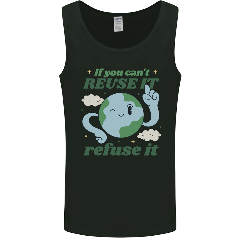 Reuse It Recycle Climate Change Environment Mens Vest Tank Top Black