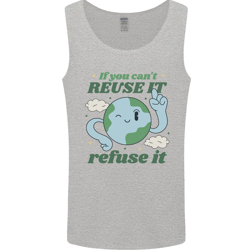 Reuse It Recycle Climate Change Environment Mens Vest Tank Top Sports Grey