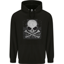 Ride Fast Biker Skull Motorcycle Guitars Rock Mens 80% Cotton Hoodie Black