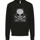 Ride Fast Biker Skull Motorcycle Guitars Rock Mens Sweatshirt Jumper Black