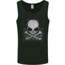 Ride Fast Biker Skull Motorcycle Guitars Rock Mens Vest Tank Top Black