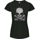 Ride Fast Biker Skull Motorcycle Motorbike Womens Petite Cut T-Shirt Black