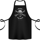 Ride the Seas Jolly Roger Skull Pirates Sailing Cotton Apron 100% Organic Black