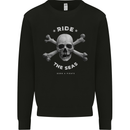 Ride the Seas Jolly Roger Skull Pirates Sailing Mens Sweatshirt Jumper Black
