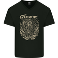 Riders Skull Biker Motorbike Motorcycle Mens V-Neck Cotton T-Shirt Black