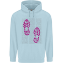 Rise & Run Running Cross Country Marathon Runner Childrens Kids Hoodie Light Blue