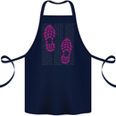 Rise & Run Running Cross Country Marathon Runner Cotton Apron 100% Organic Navy Blue