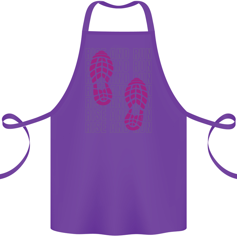 Rise & Run Running Cross Country Marathon Runner Cotton Apron 100% Organic Purple