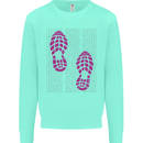 Rise & Run Running Cross Country Marathon Runner Kids Sweatshirt Jumper Peppermint