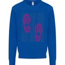 Rise & Run Running Cross Country Marathon Runner Kids Sweatshirt Jumper Royal Blue