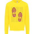 Rise & Run Running Cross Country Marathon Runner Kids Sweatshirt Jumper Yellow