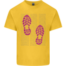 Rise & Run Running Cross Country Marathon Runner Kids T-Shirt Childrens Yellow