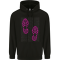 Rise & Run Running Cross Country Marathon Runner Mens 80% Cotton Hoodie Black