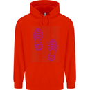 Rise & Run Running Cross Country Marathon Runner Mens 80% Cotton Hoodie Bright Red