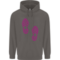 Rise & Run Running Cross Country Marathon Runner Mens 80% Cotton Hoodie Charcoal