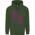 Rise & Run Running Cross Country Marathon Runner Mens 80% Cotton Hoodie Forest Green