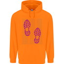 Rise & Run Running Cross Country Marathon Runner Mens 80% Cotton Hoodie Orange