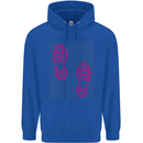 Rise & Run Running Cross Country Marathon Runner Mens 80% Cotton Hoodie Royal Blue