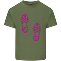 Rise & Run Running Cross Country Marathon Runner Mens Cotton T-Shirt Tee Top Military Green