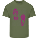 Rise & Run Running Cross Country Marathon Runner Mens Cotton T-Shirt Tee Top Military Green