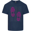 Rise & Run Running Cross Country Marathon Runner Mens Cotton T-Shirt Tee Top Navy Blue