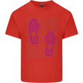 Rise & Run Running Cross Country Marathon Runner Mens Cotton T-Shirt Tee Top Red