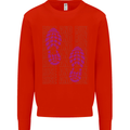 Rise & Run Running Cross Country Marathon Runner Mens Sweatshirt Jumper Bright Red