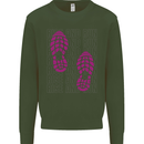 Rise & Run Running Cross Country Marathon Runner Mens Sweatshirt Jumper Forest Green