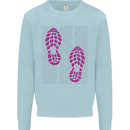 Rise & Run Running Cross Country Marathon Runner Mens Sweatshirt Jumper Light Blue