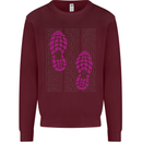 Rise & Run Running Cross Country Marathon Runner Mens Sweatshirt Jumper Maroon