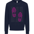Rise & Run Running Cross Country Marathon Runner Mens Sweatshirt Jumper Navy Blue