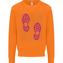 Rise & Run Running Cross Country Marathon Runner Mens Sweatshirt Jumper Orange
