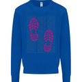 Rise & Run Running Cross Country Marathon Runner Mens Sweatshirt Jumper Royal Blue