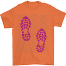 Rise & Run Running Cross Country Marathon Runner Mens T-Shirt 100% Cotton Orange
