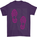Rise & Run Running Cross Country Marathon Runner Mens T-Shirt 100% Cotton Purple