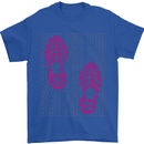 Rise & Run Running Cross Country Marathon Runner Mens T-Shirt 100% Cotton Royal Blue