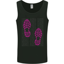 Rise & Run Running Cross Country Marathon Runner Mens Vest Tank Top Black