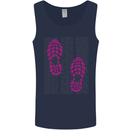Rise & Run Running Cross Country Marathon Runner Mens Vest Tank Top Navy Blue