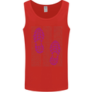 Rise & Run Running Cross Country Marathon Runner Mens Vest Tank Top Red